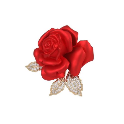 Tibetan Style Brooch, Flower, plated, different styles for choice & for woman & with rhinestone, brooch length 10-60mm, Sold By PC