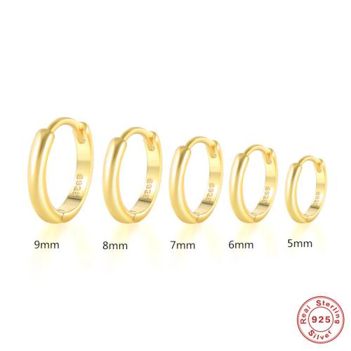 925 Sterling Silver Huggie Hoop Earring, different size for choice & for woman, more colors for choice, Sold By Pair
