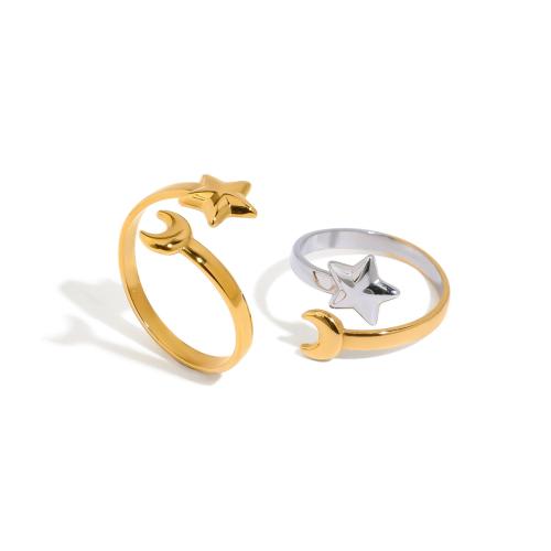 Stainless Steel Finger Ring, 304 Stainless Steel, gold color plated, fashion jewelry, more colors for choice, Sold By Bag