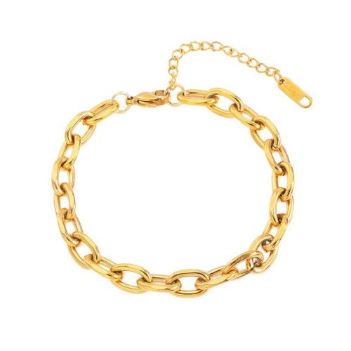 304 Stainless Steel Bracelet, 18K gold plated, fashion jewelry & for woman, Sold By PC