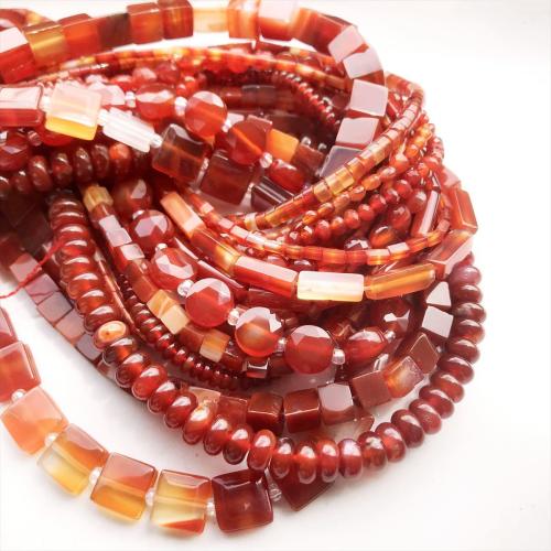 Natural Red Agate Beads, irregular, DIY, red, Sold By Strand