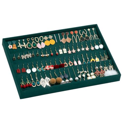 Velveteen Jewelry Display Box, different styles for choice, green, 350x240x30mm, Sold By PC