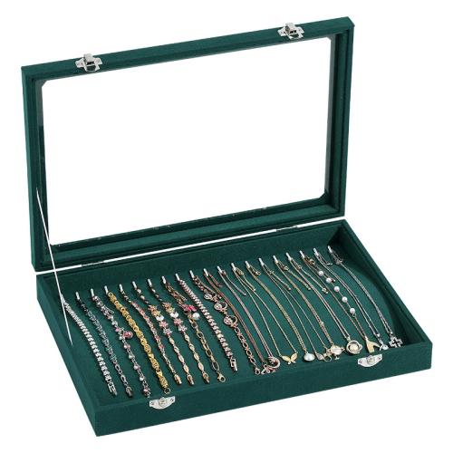Suede Multifunctional Jewelry Box, different styles for choice, green, 350x240x50mm, Sold By PC