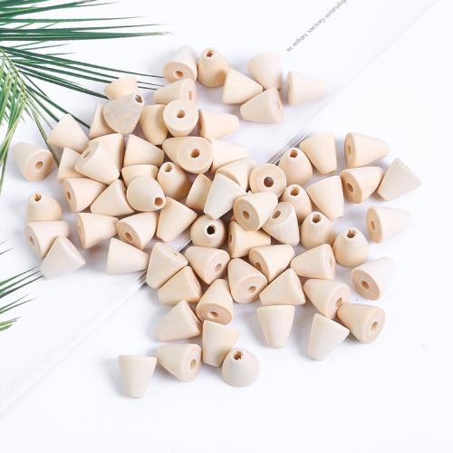 Wood Beads, Conical, DIY, khaki, 16x14mm, 50PCs/Bag, Sold By Bag