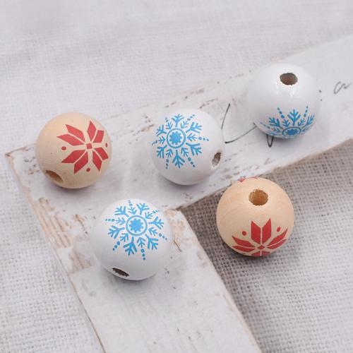 Wood Beads, printing, DIY, more colors for choice, 16x16mm, Sold By PC