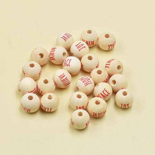 Wood Beads, printing, DIY, more colors for choice, Sold By PC