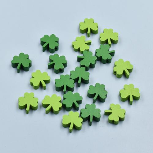 Wood Beads, Three Leaf Clover, DIY, more colors for choice, Sold By PC