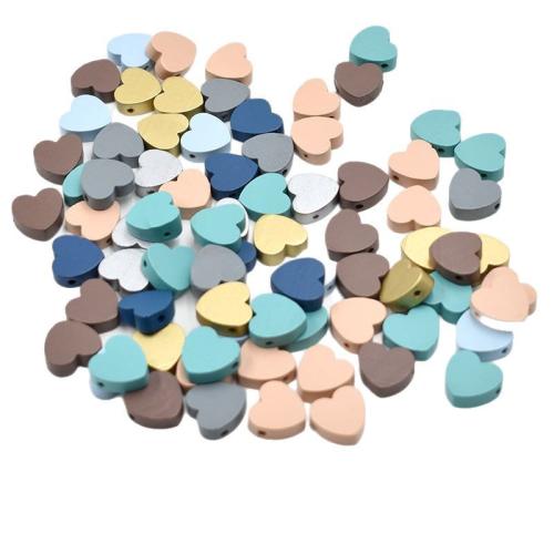 Hemu Beads Beads, Heart, printing, DIY, more colors for choice, 50PCs/Bag, Sold By Bag