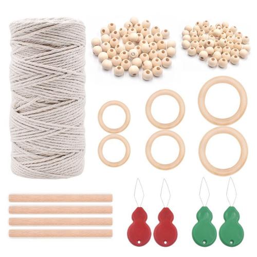 Classic Toys, Wood, with Cotton Cord, polished, DIY, more colors for choice, Sold By Set