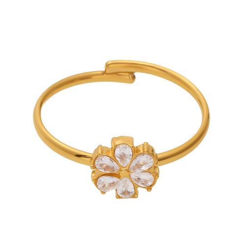 Anillo de dedo del acero inoxidable del Zirconia cúbico, acero inoxidable 304, con cúbica circonia, chapado, Joyería & para mujer, más colores para la opción, Vendido por UD