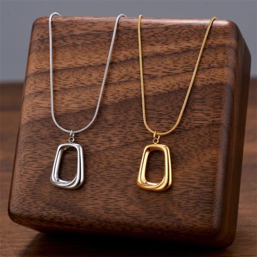 Titanium Steel Necklace, plated, fashion jewelry & for woman & hollow, more colors for choice, Sold By PC