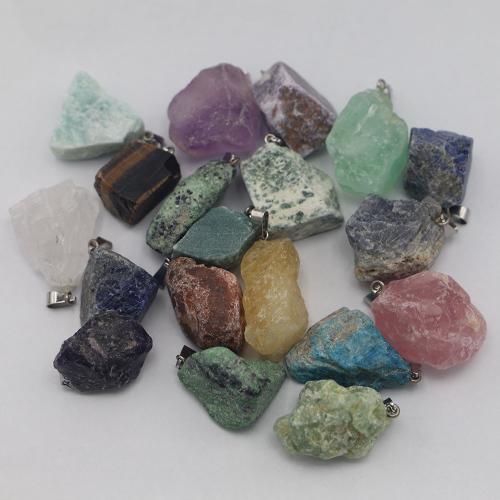 Gemstone Pendant, irregular, DIY, more colors for choice, 40x30x20mm, Sold By PC