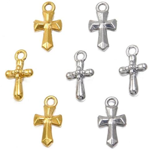 Edelstahl-Kreuz- Anhänger, 304 Edelstahl, plattiert, DIY, keine, 10PCs/Tasche, verkauft von Tasche
