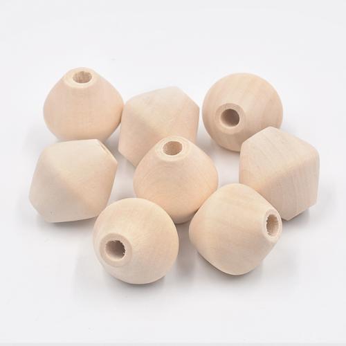 Wood Beads, polished, DIY, beige, 30x30mm, Sold By PC