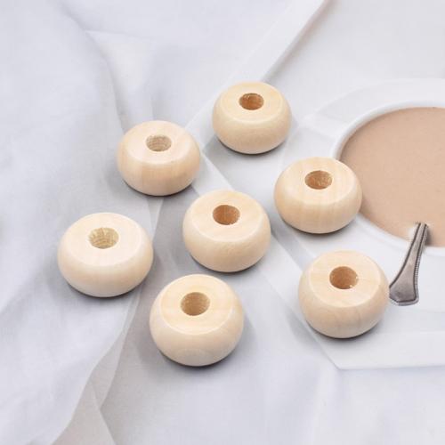 Wood Abacus Beads, polished, DIY, beige, 30x15mm, Sold By PC