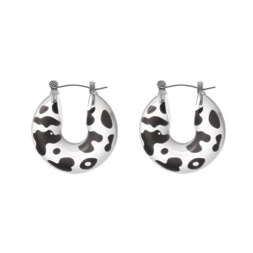 Stainless Steel Lever Back Earring, 304 Stainless Steel, with Resin, plated, fashion jewelry & for woman, original color, Sold By Pair
