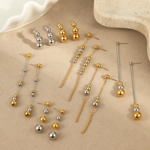 Mode-Fringe-Ohrringe, 304 Edelstahl, plattiert, Modeschmuck & verschiedene Stile für Wahl & für Frau, verkauft von Paar