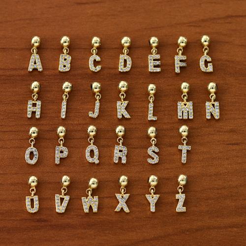 Brass Pendant, gold color plated, DIY & different styles for choice & micro pave cubic zirconia, 10mm, Sold By PC