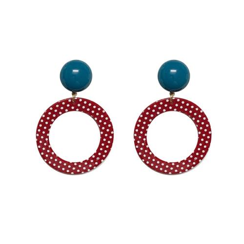 Harz Tropfen Ohrring, mit Zinklegierung, verschiedene Stile für Wahl & für Frau, earring length 30-50mm, verkauft von Paar