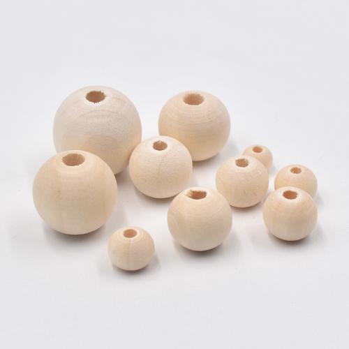 Wood Children DIY String Beads Set, with Linen, polished, more colors for choice, Sold By Box