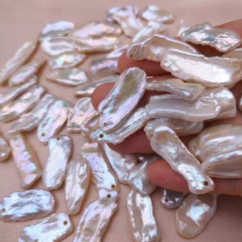 Cultured Baroque Freshwater Pearl Beads, DIY, white, 20x12mm, Sold By PC