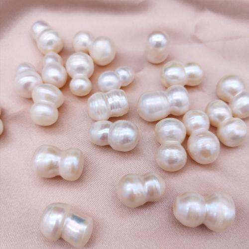 Cultured Baroque Freshwater Pearl Beads, Calabash, DIY, white, 13x20mm, Sold By PC