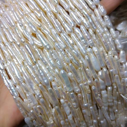 Cultured Biwa Freshwater Pearl Beads, DIY, white, 15mm, Sold By Strand