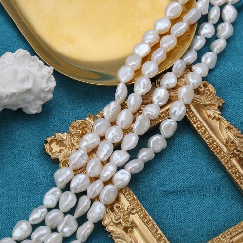 Cultured Baroque Freshwater Pearl Beads, DIY, white, 6x7mm, Sold By Strand