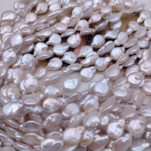 Cultured Baroque Freshwater Pearl Beads, DIY, white, 11x15mm, 29PCs/Strand, Sold By Strand