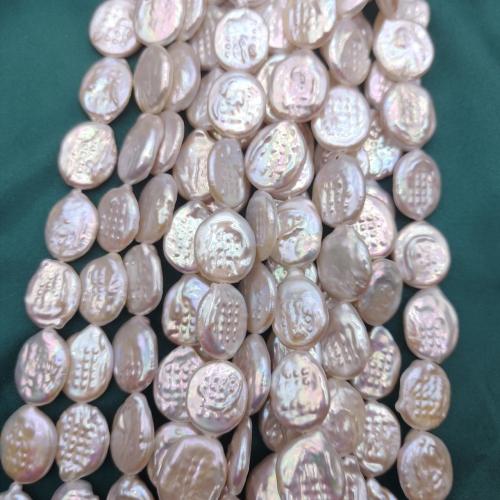 Cultured Coin Freshwater Pearl Beads, DIY, white, 14x18mm, 22PCs/Strand, Sold By Strand