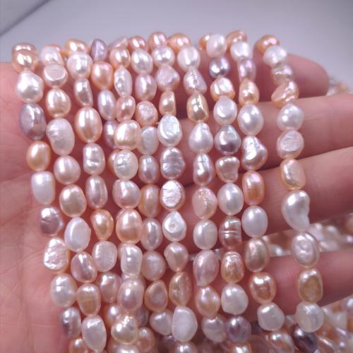 Keshi Cultured Freshwater Pearl Beads, DIY, multi-colored, 8x9mm, Sold By Strand