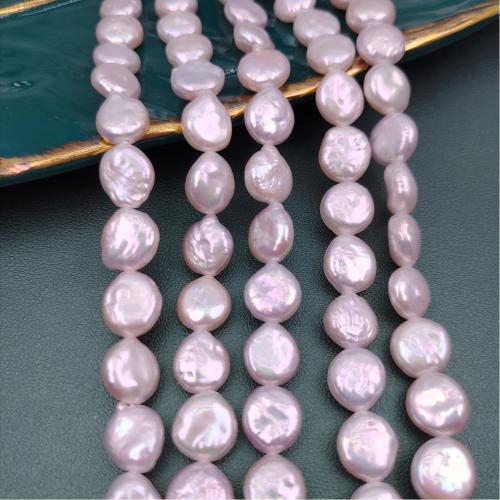 Perles nacres baroques de culture d'eau douce , perle d'eau douce cultivée, Irrégulière, DIY, blanc, 9x10mm, 39PC/brin, Vendu par brin