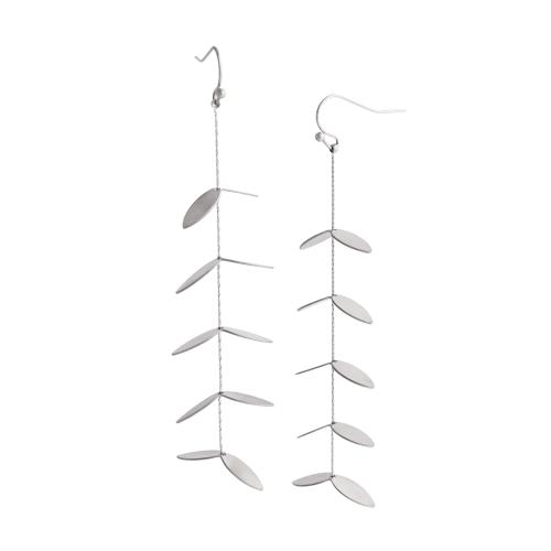 Fashion Fringe Earrings, 304 Stainless Steel, Leaf, plated, fashion jewelry & for woman, more colors for choice, Sold By Pair