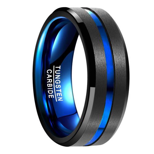 Tungsten Steel Finger Ring, polished, different size for choice & for man & two tone & matte, Sold By PC