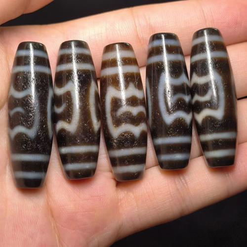 Natural Tibetan Agate Dzi Beads, DIY, 12x40mm, Sold By PC