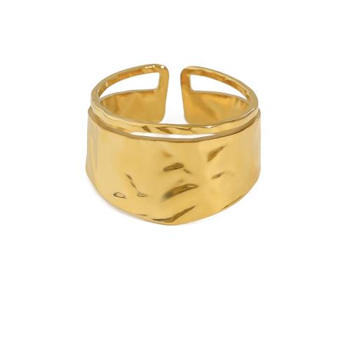 Stainless Steel Finger Ring, 304 Stainless Steel, 18K gold plated, fashion jewelry & different styles for choice & for woman, Sold By PC