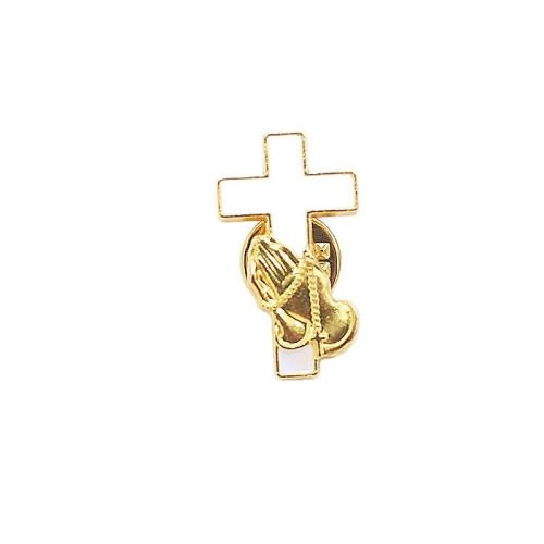 Tibetan Style Brooches, Cross, fashion jewelry & Unisex, golden, Sold By PC