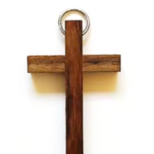 Wood Pendants, Peach Wood, with 304 Stainless Steel, Cross, DIY, yellow, 45x30x5mm, Sold By PC