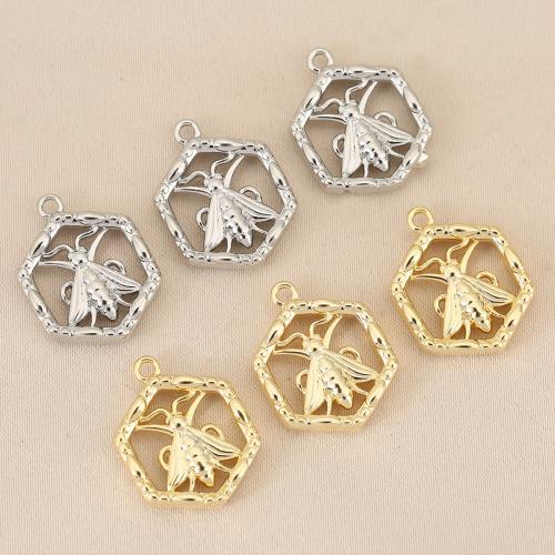 Brass Jewelry Pendants, Insect, plated, DIY, more colors for choice, nickel, lead & cadmium free, 10PCs/Bag, Sold By Bag