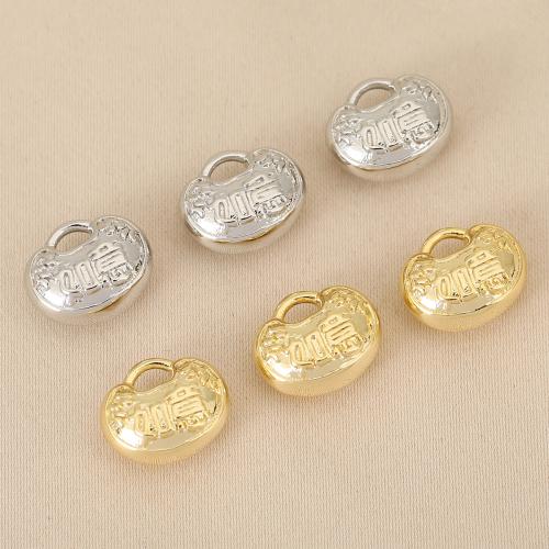 Brass Jewelry Pendants, Ruyi, plated, DIY, more colors for choice, nickel, lead & cadmium free, 10PCs/Bag, Sold By Bag