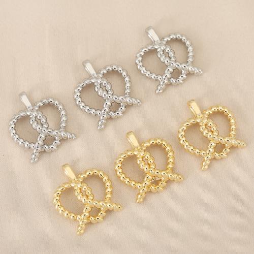 Brass Jewelry Pendants, Heart, plated, DIY, more colors for choice, nickel, lead & cadmium free, 10PCs/Bag, Sold By Bag