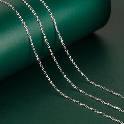 metal Cadena para collar, chapado, cadena oval & para mujer, más colores para la opción, longitud:aproximado 17.7 Inch, Vendido por UD