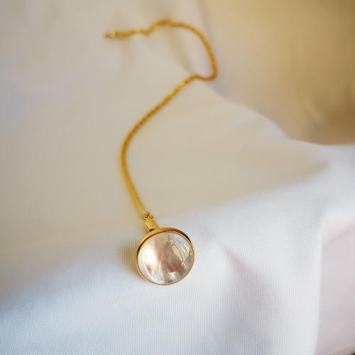 White Shell Brooch, with Tibetan Style, Round, plated, Unisex, more colors for choice, Length:Approx 32 cm, Sold By PC