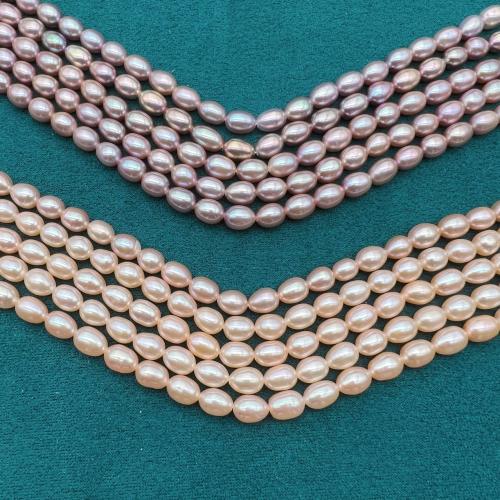 Perlas Patata Freshwater, Perlas cultivadas de agua dulce, Bricolaje, más colores para la opción, 6x7mm, Vendido por Sarta
