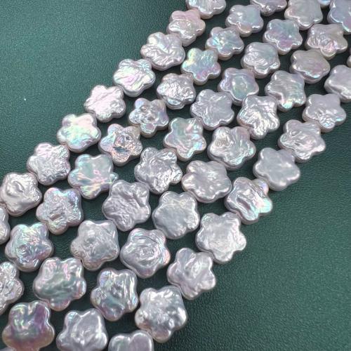 Natural Freshwater Pearl Loose Beads, Plum Blossom, DIY, white, 12mm, 33PCs/Strand, Sold By Strand