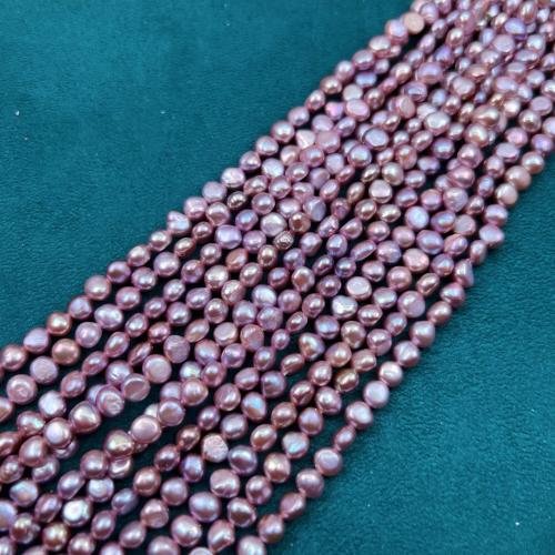 Keshi kultivierte Süßwasserperlen, Natürliche kultivierte Süßwasserperlen, Keishi, DIY, violett, 6x7mm, 60PCs/Strang, verkauft von Strang