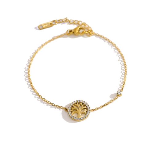Stainless Steel Jewelry Bracelet, 304 Stainless Steel, with Crystal, plated, different styles for choice & for woman & hollow, more colors for choice, Sold By PC