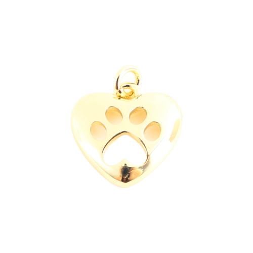 Brass Pendant, Heart, DIY & hollow, golden, 12x12x2mm, Sold By PC