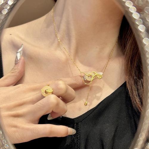 Acier titane parure de bijoux, avec résine, Placage, bijoux de mode & pour femme, doré, Vendu par PC