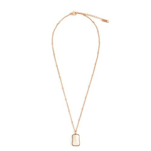 Collar de Acero Titanio, Partículas de acero, con Perlas de plástico ABS, chapado, Joyería & para mujer, más colores para la opción, longitud:aproximado 41 cm, Vendido por UD
